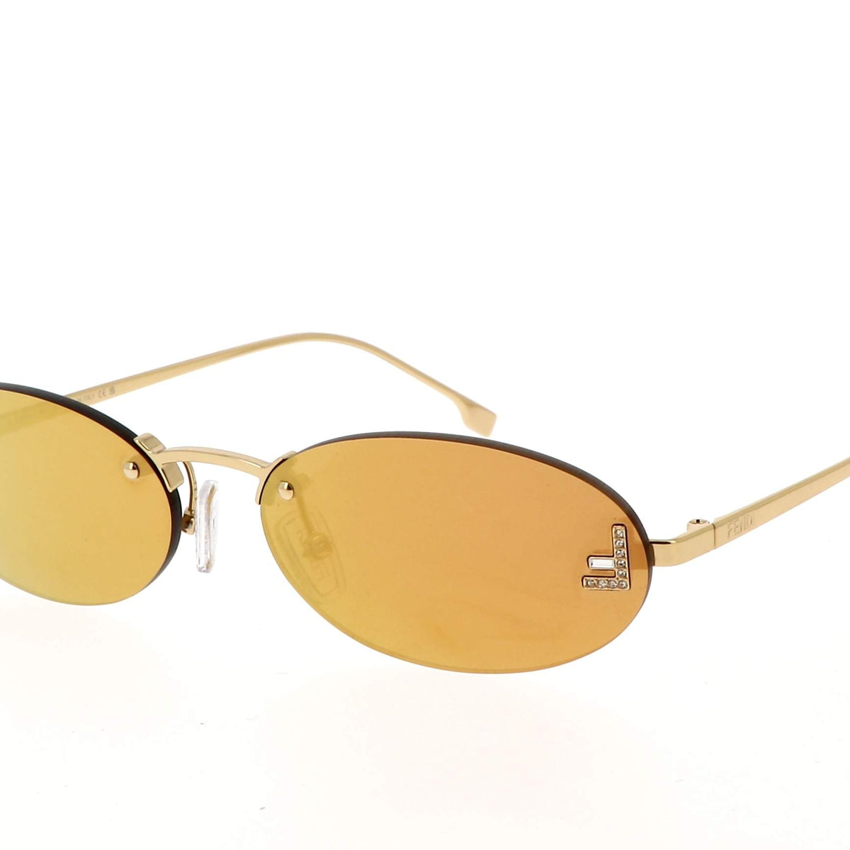 Fendi FE4075US First Crystal Oval Sunglasses