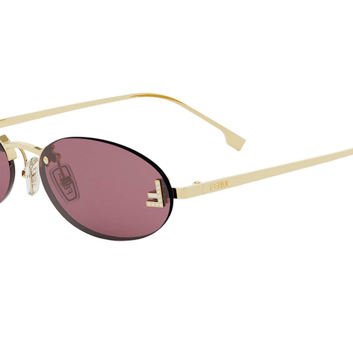 Fendi FE4075US First Crystal Oval Sunglasses