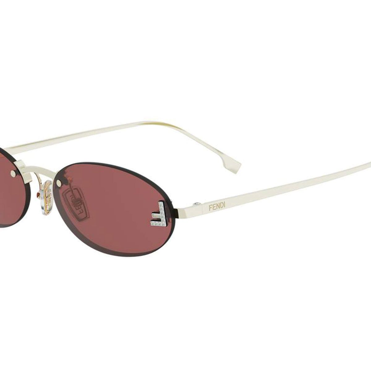 Fendi FE4075US First Crystal Oval Sunglasses