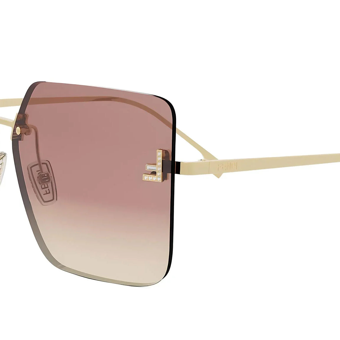 Fendi FE4082US First Crystal Square Sunglasses