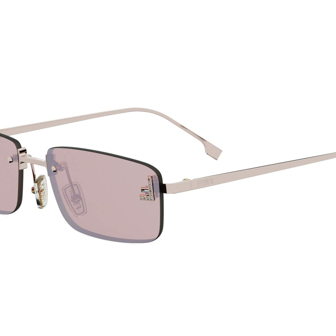 Fendi FE4172US First Crystal Rectangle Sunglasses -FENDI Sunglasses- Optivision