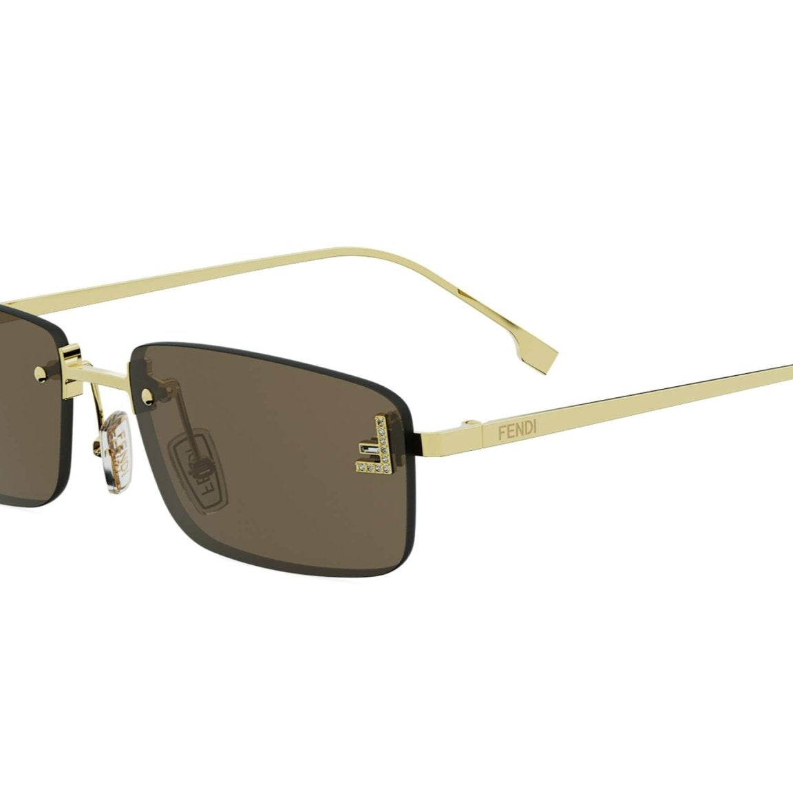Fendi FE4172US First Crystal Rectangle Sunglasses -FENDI Sunglasses- Optivision
