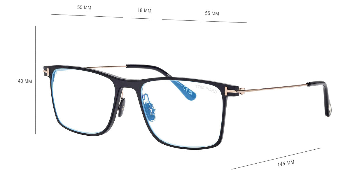 TOMFORD FT5865-B Square -TOM FORD Eyeglasses- Optivision
