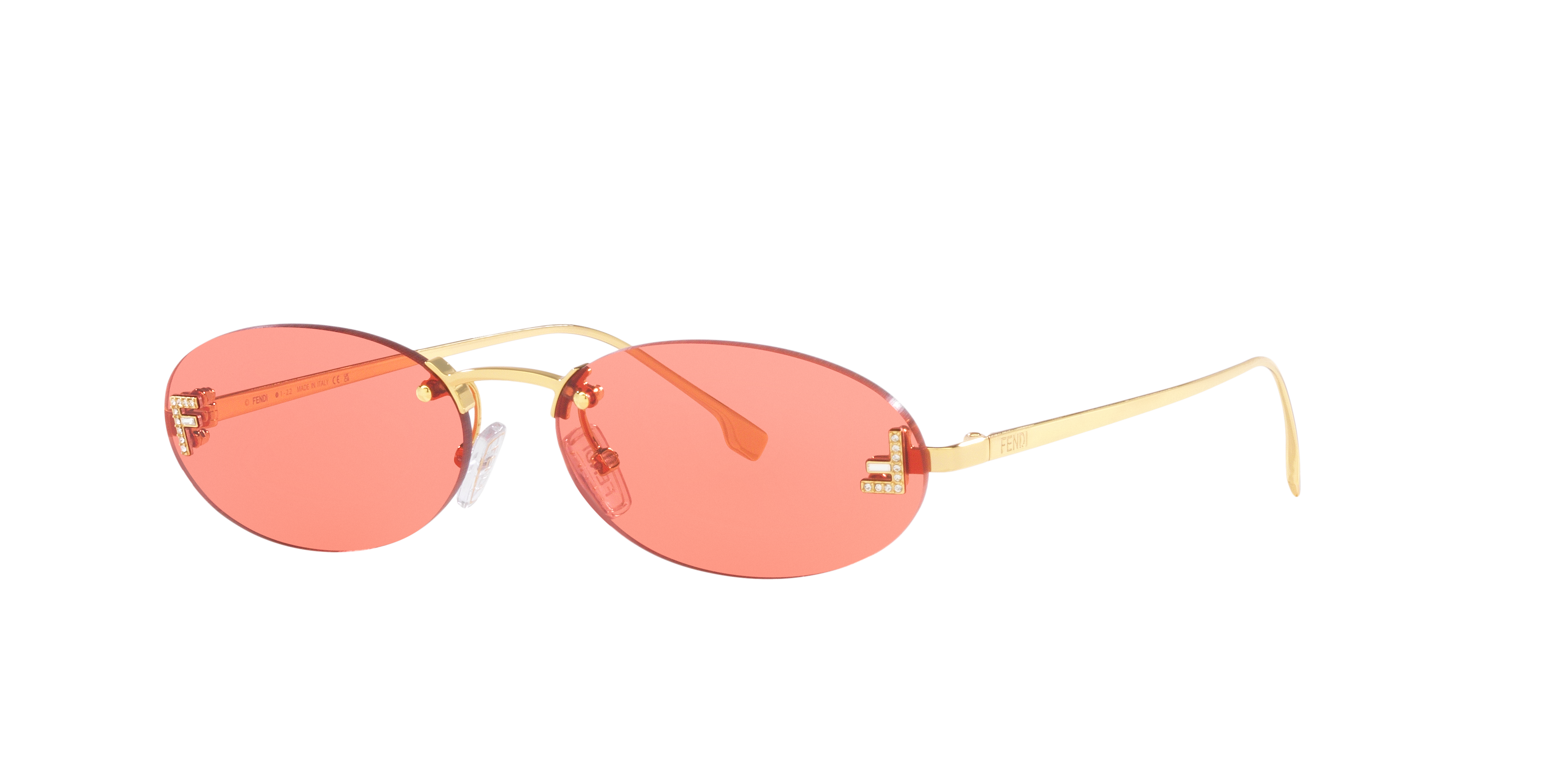 Fendi FE4075US First Crystal Oval Sunglasses