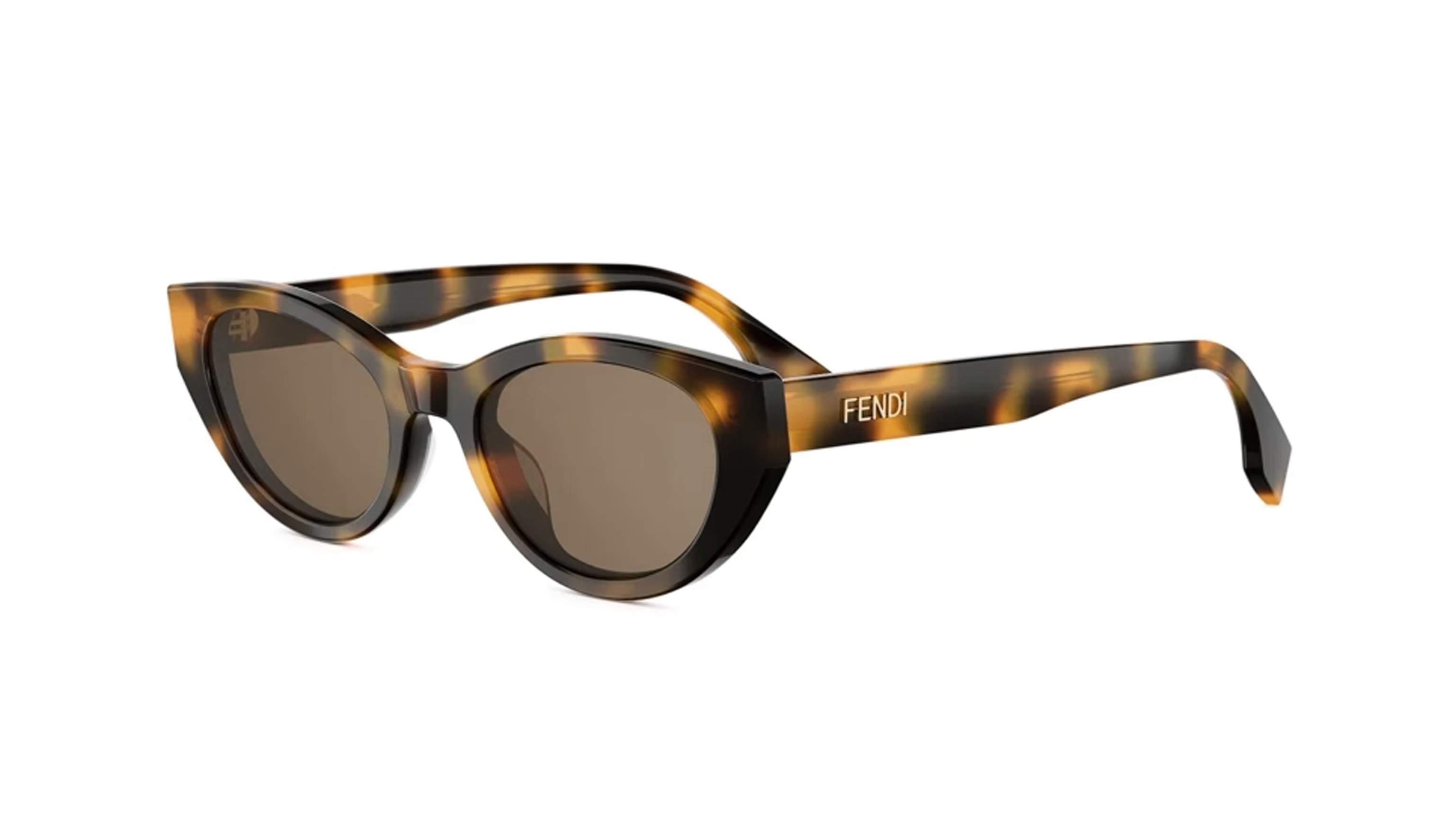 Fendi FE40209I Lettering Oval Sunglasses