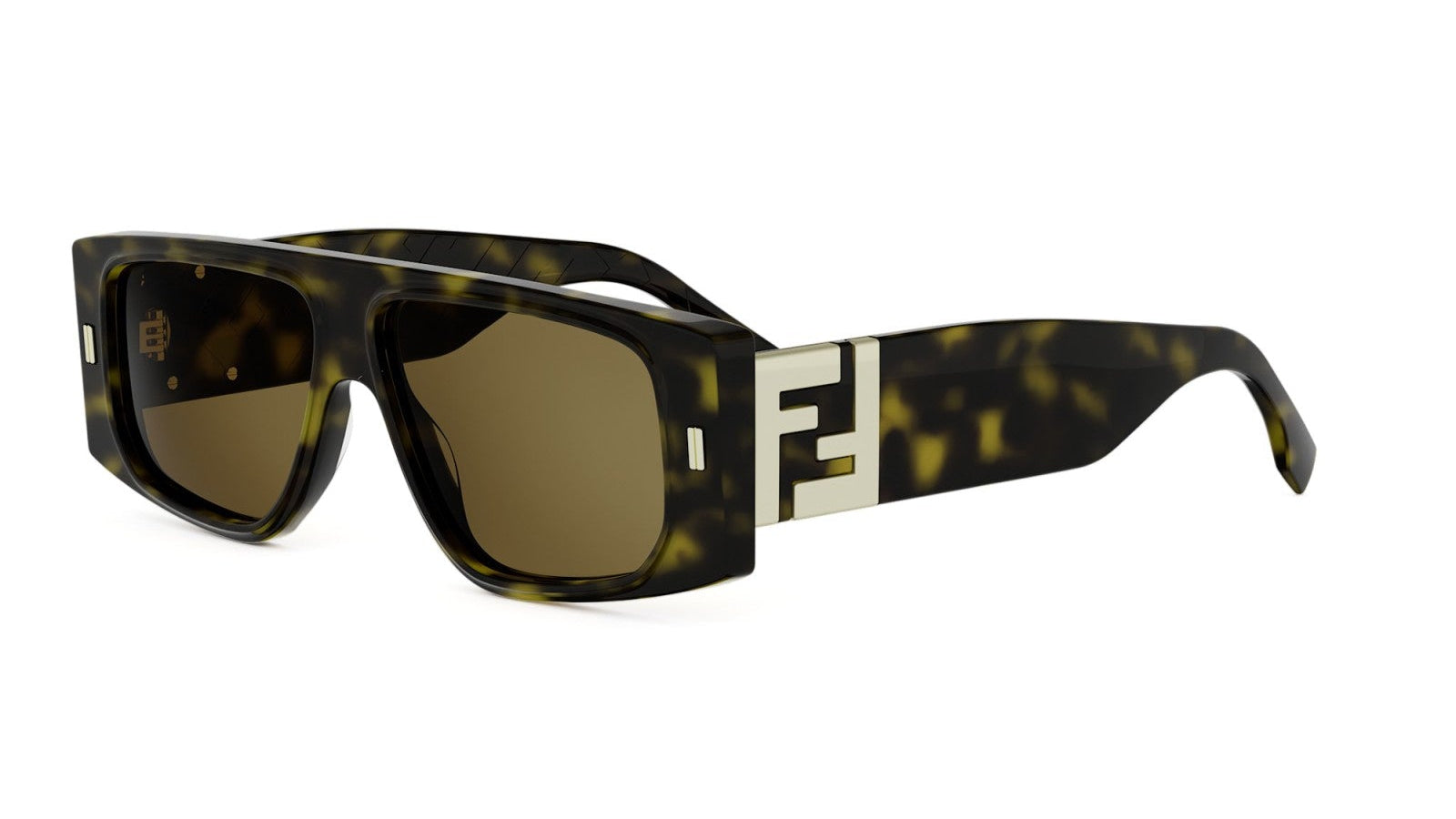 Fendi FE40214U Ff Squared Rectangle Sunglasses