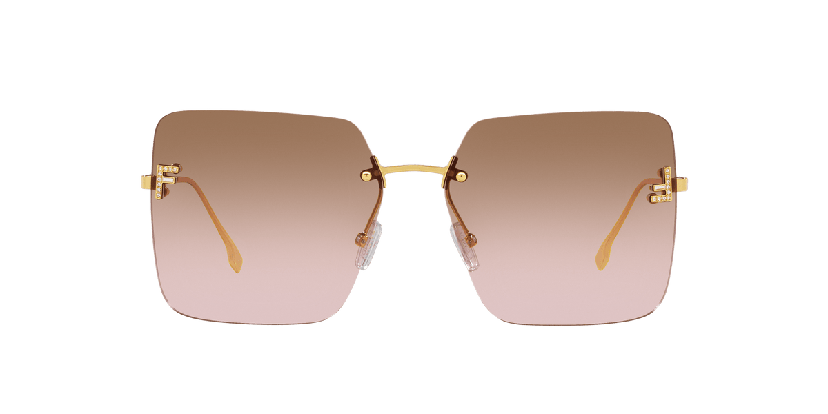 Fendi FE4082US First Crystal Square Sunglasses -FENDI Sunglasses- Optivision