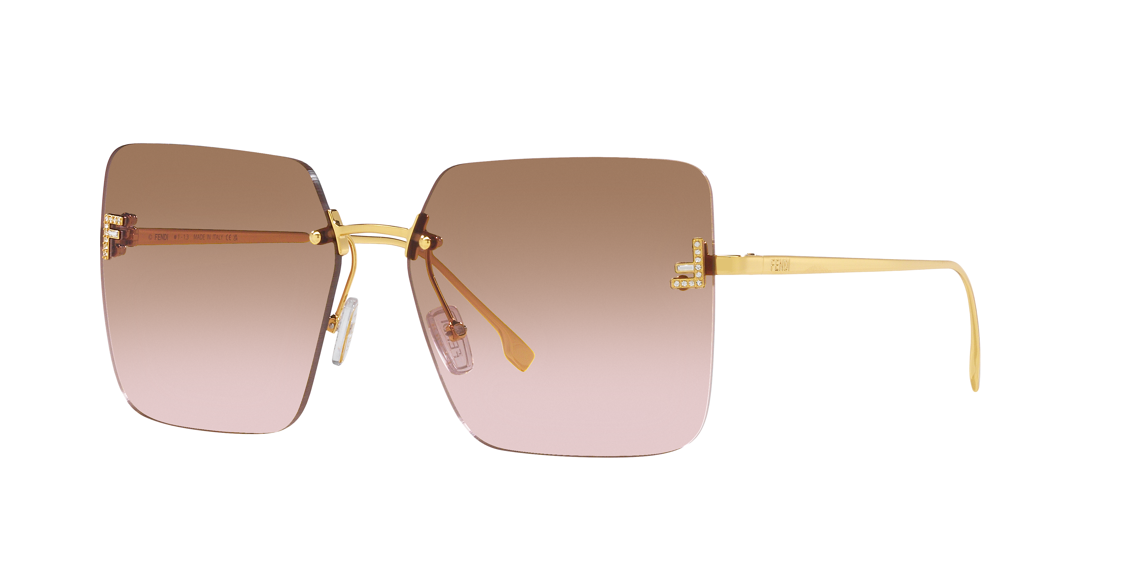 Fendi FE4082US First Crystal Square Sunglasses