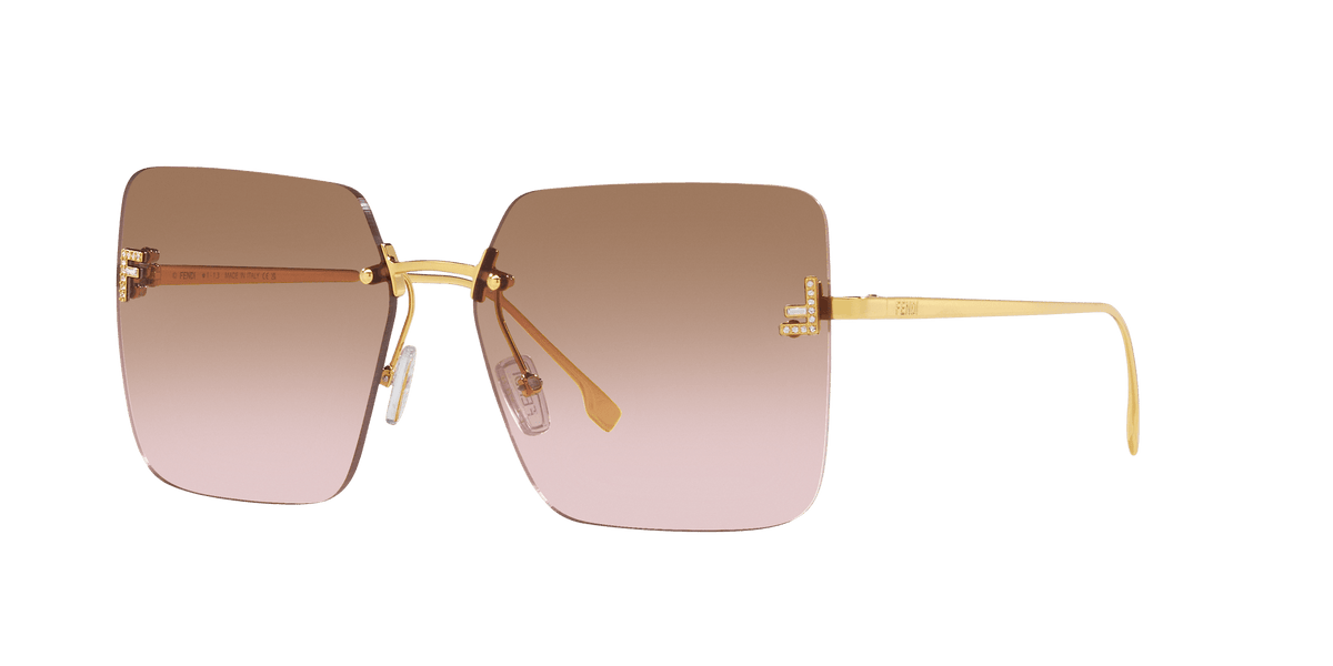 Fendi FE4082US First Crystal Square Sunglasses -FENDI Sunglasses- Optivision